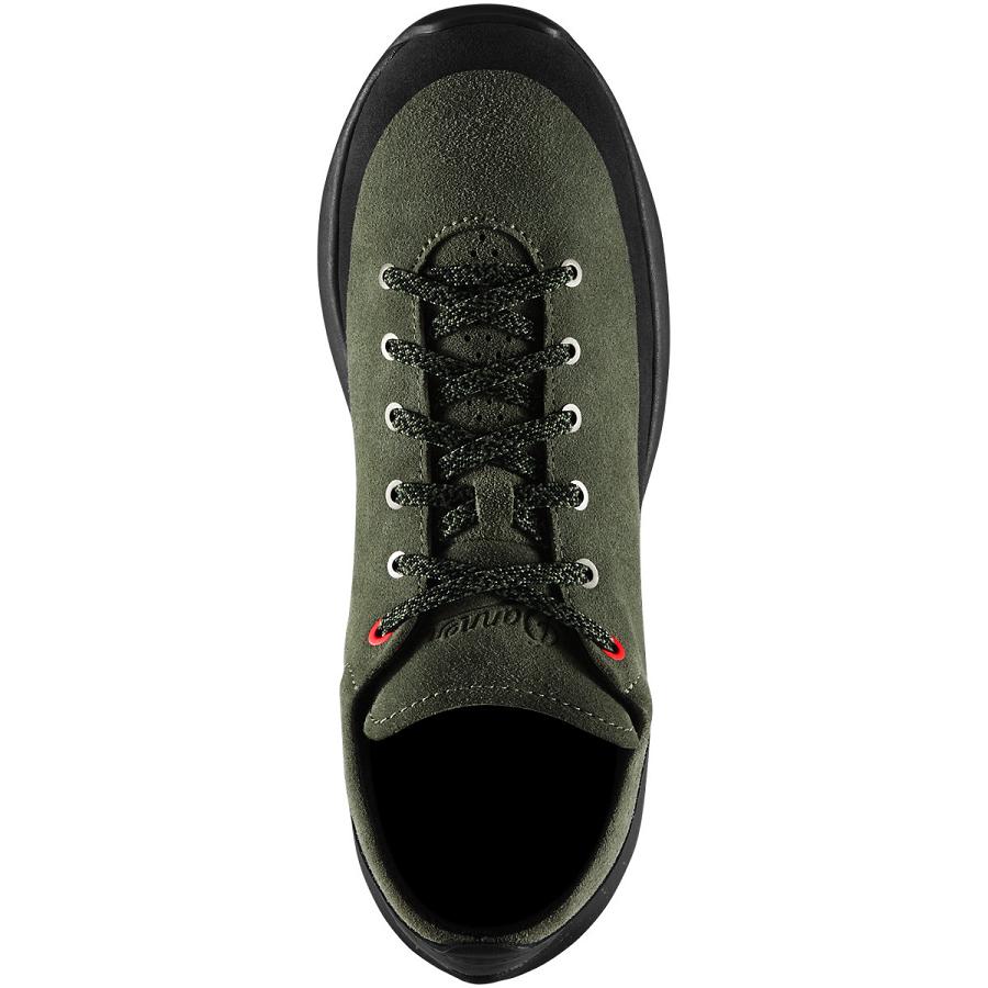 Danner Caprine Low Scamosciate Scarpe Uomo Nere Verde Oliva | IT4363AP